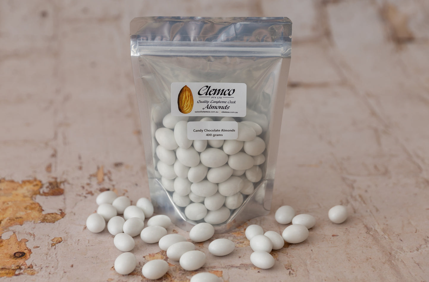 White Candy Almonds